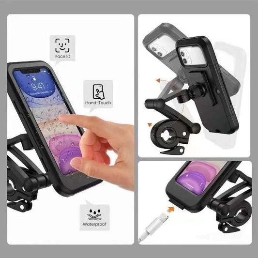 Waterproof Bike Phone Mount | 360° Protection for Riders & Delivery Heroes - DailyMart™