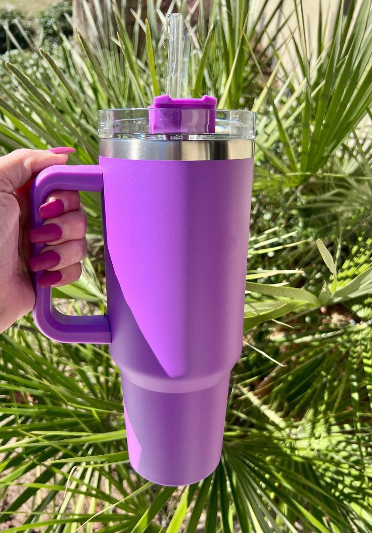 Premium Insulated Mega Mug with Handle & Straw – 40oz Leakproof Tumbler - DailyMart™