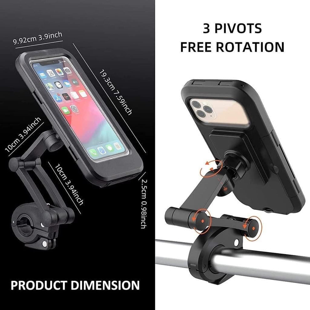 Waterproof Bike Phone Mount | 360° Protection for Riders & Delivery Heroes - DailyMart™